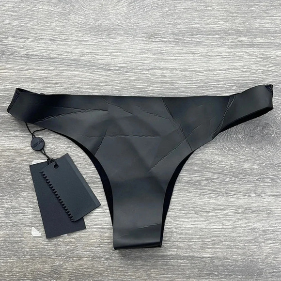Mikoh Maldives Neoprene Bikini Bottoms, black - Picture 2 of 9